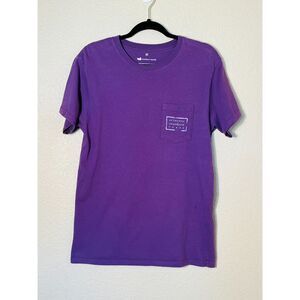 Southern Marsh NC Carolina Washed Out Purple Short Sleeved Tee Pocket Medium